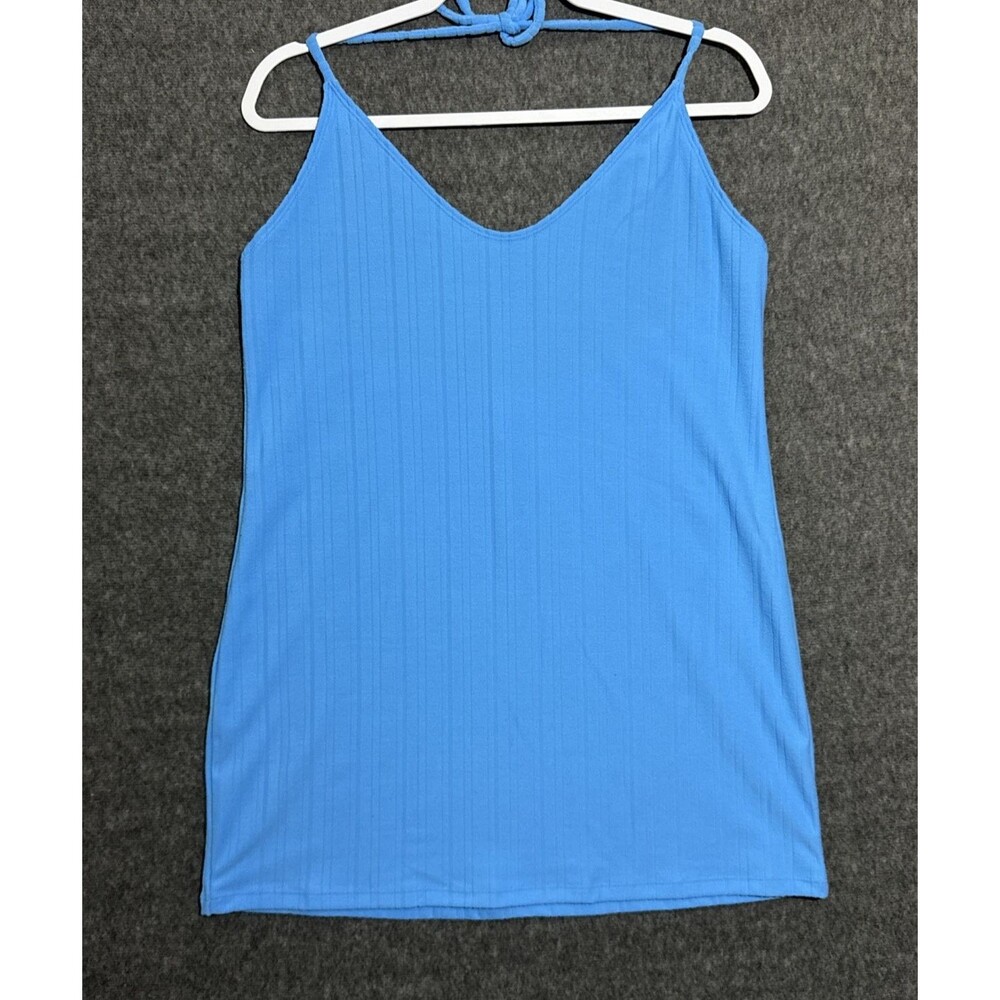 Wild Fable Women's Dress Halter Fitted Blue Large 12-14